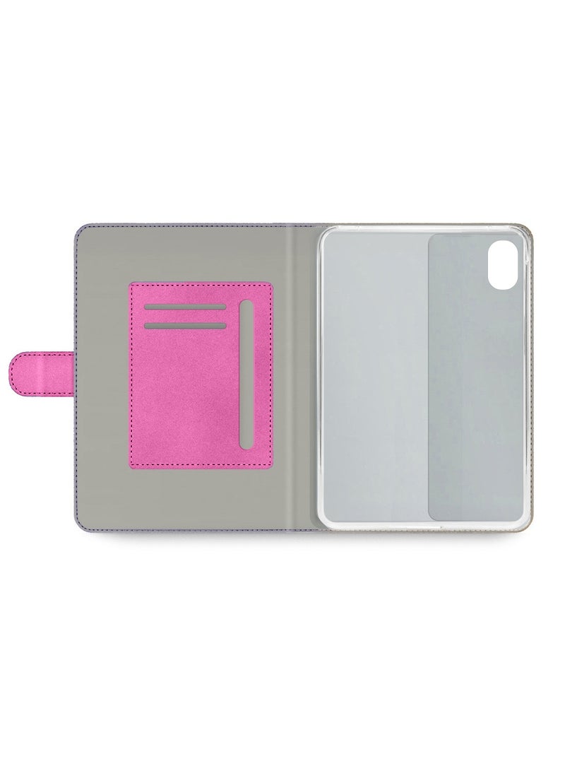 OMAKER Xiaomi Redmi Pad 2 4G 2025 (11.0 inches) OMAKER PU Leather Magnetic Closure Flip Case Cover (TCFPSR) - Pink - Image 3